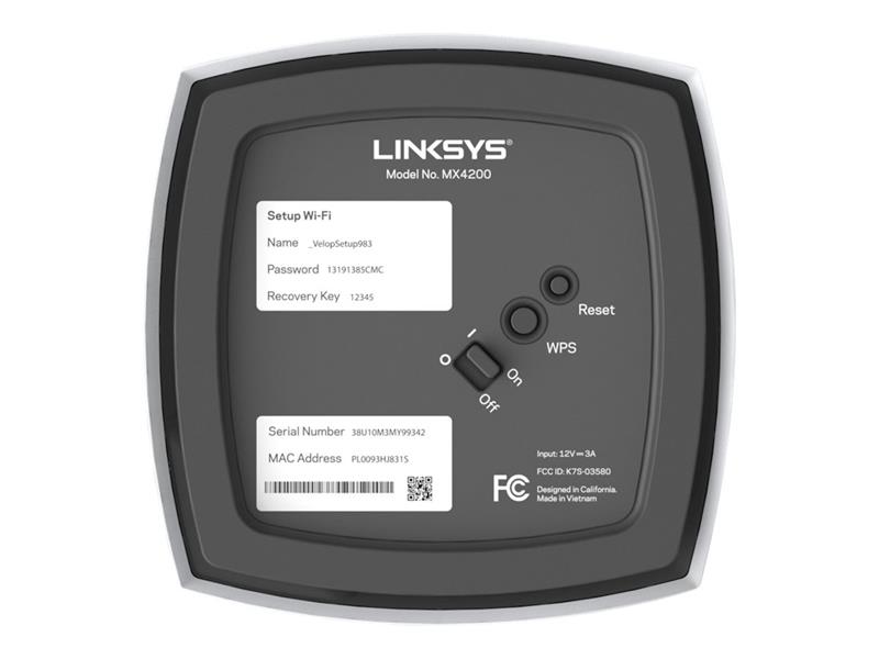 Linksys MX12600 Tri-band (2.4 GHz / 5 GHz / 5 GHz) Wi-Fi 6 (802.11ax) Wit 4 Intern