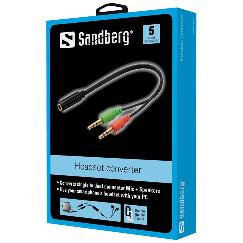 Sandberg Headset converter(mobile) > PC