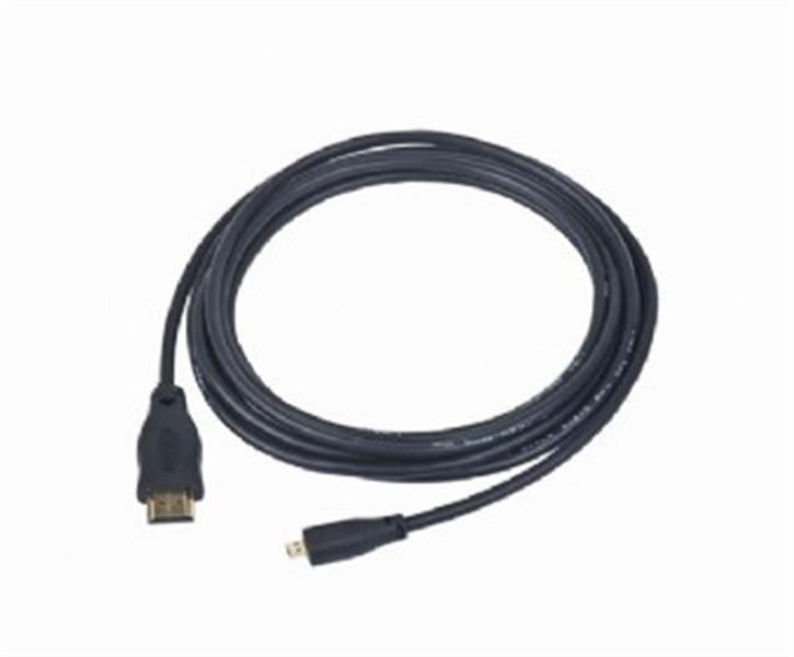Gembird HDMI male to micro D-male black cable with gold-plated connectors 3 m bulk package *HDMIM *MHDMIM