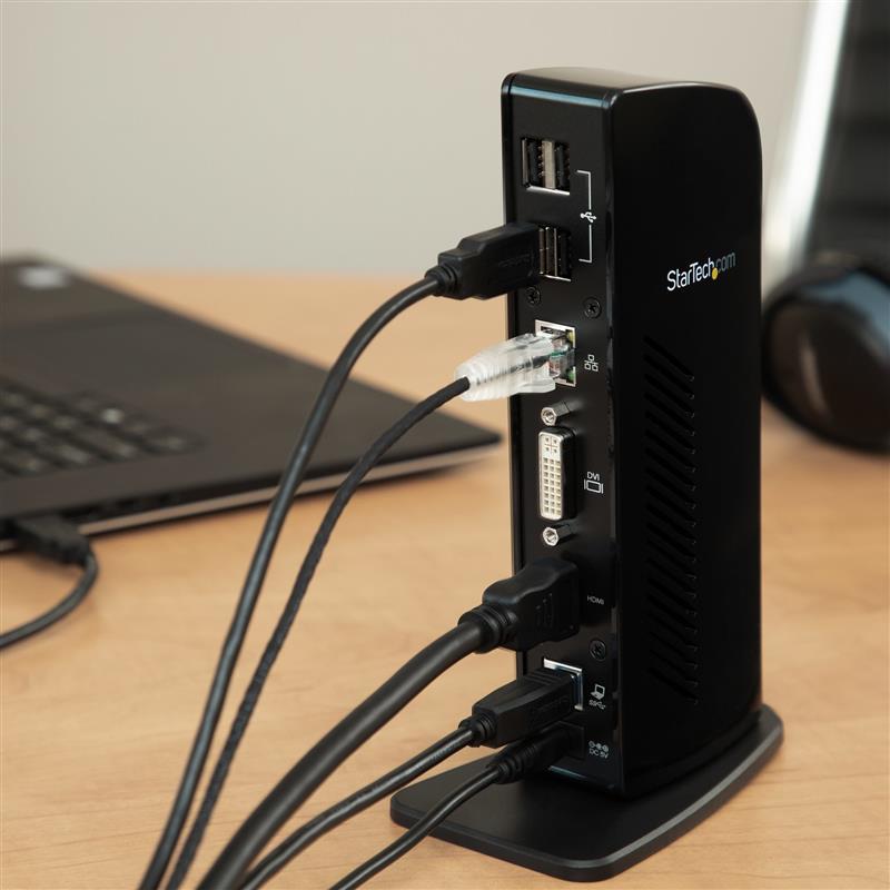 StarTech.com Dual monitor USB 3.0 docking station met HDMI DVI 6 x USB poorten