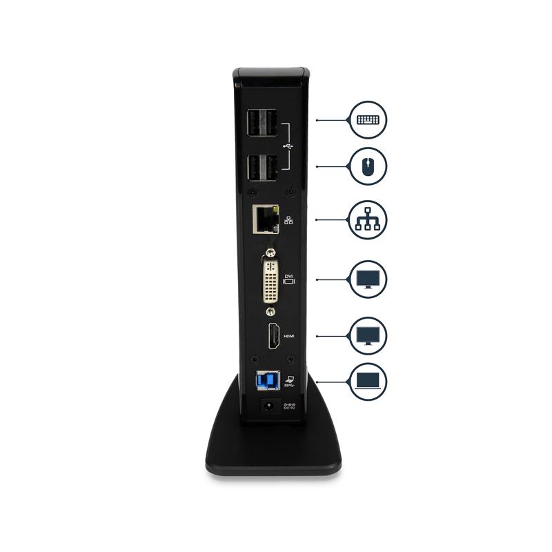 StarTech.com Dual monitor USB 3.0 docking station met HDMI DVI 6 x USB poorten