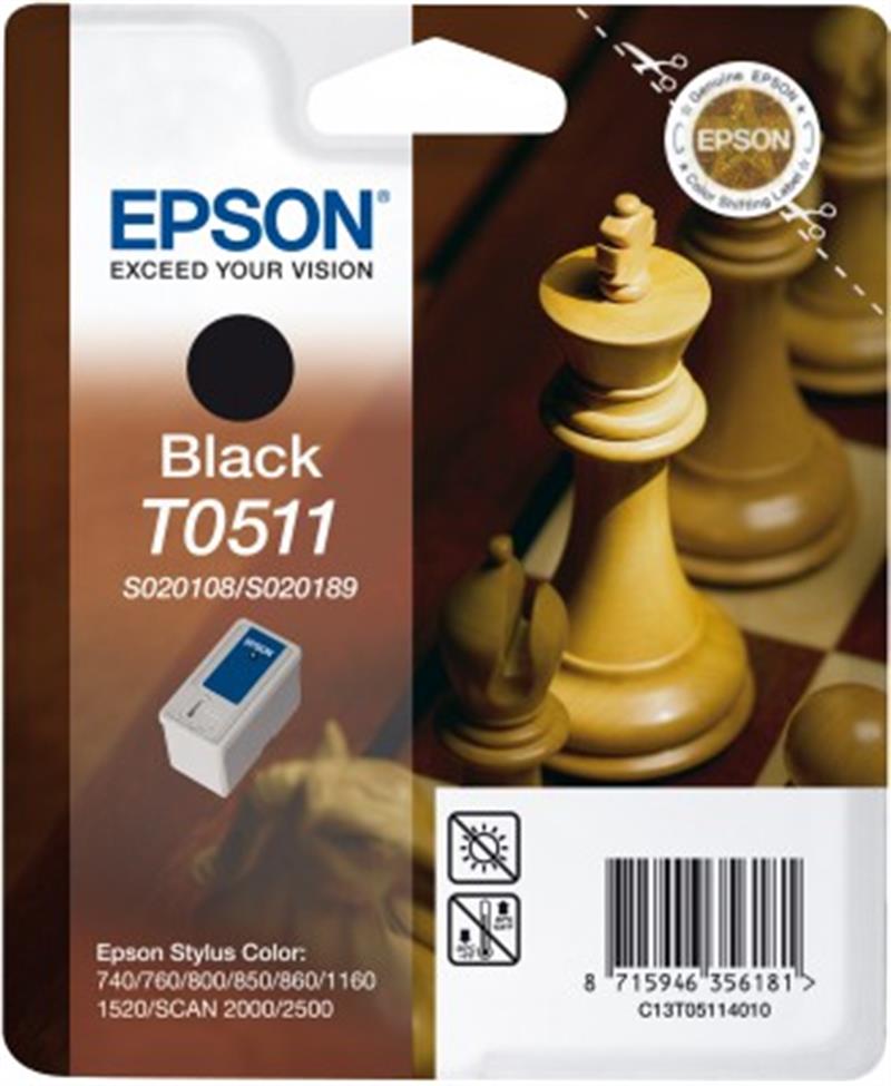 Epson Chess inktpatroon Black T0511