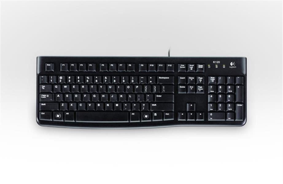 Logitech Keyboard K120 for Business toetsenbord USB QWERTY Russisch Zwart