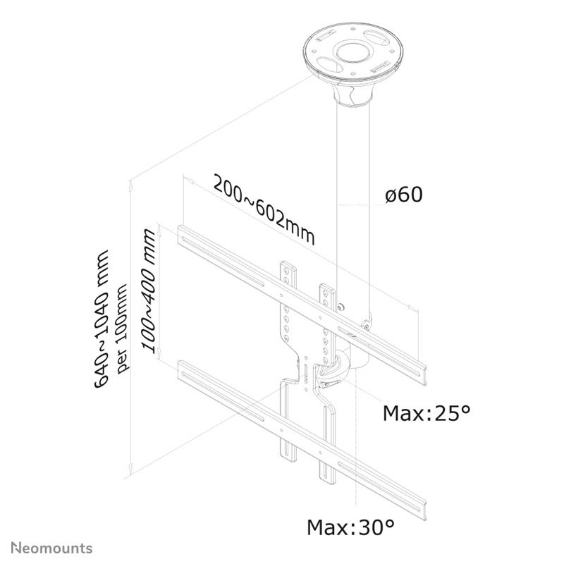 Neomounts by Newstar monitor plafondsteun