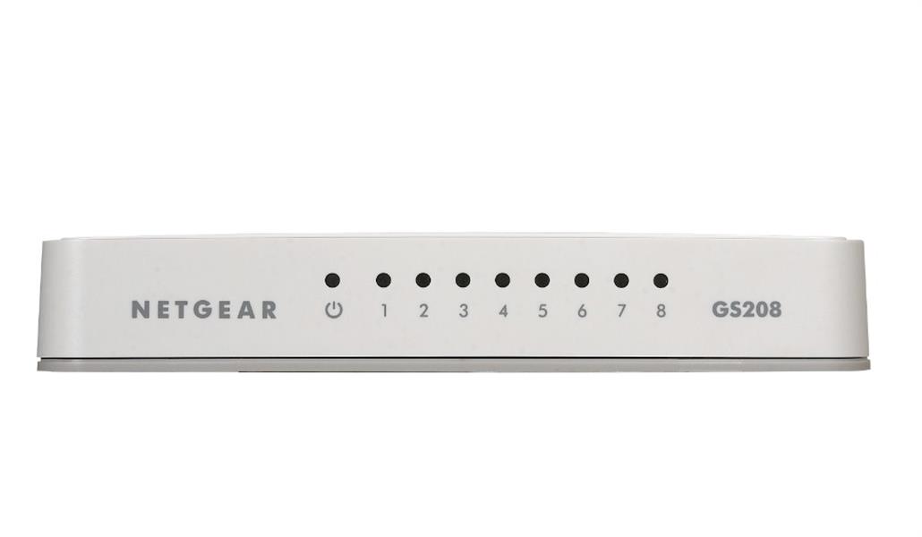 Netgear GS208 Gigabit Ethernet (10/100/1000) Wit