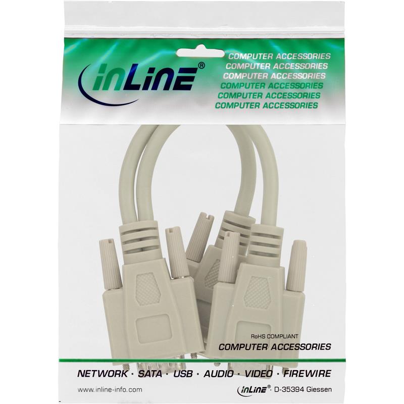 InLine VGA Y-Cable HD15 male to 2x HD15 female