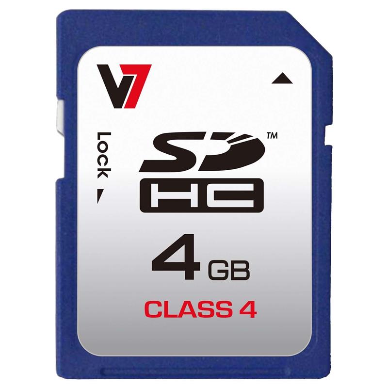 V7 VASDH4GCL4R-2E flashgeheugen 4 GB SDHC Klasse 4