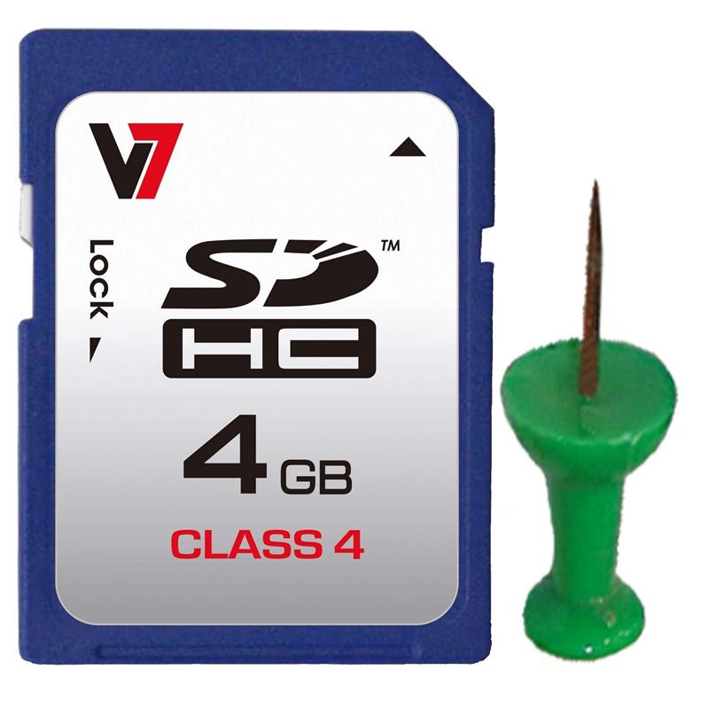 V7 VASDH4GCL4R-2E flashgeheugen 4 GB SDHC Klasse 4