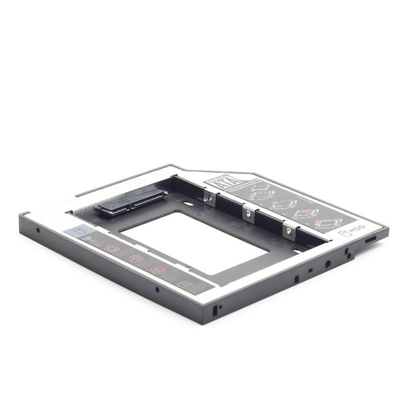 Montageframe voor 2 5 HDD of SSD in een 5 25 SATA slim bay 12 mm