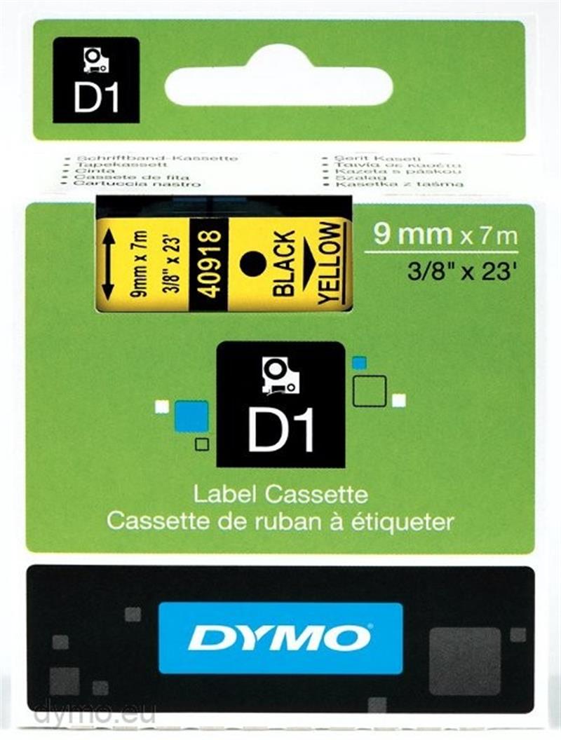 DYMO S0720730 labelprinter-tape Zwart op geel