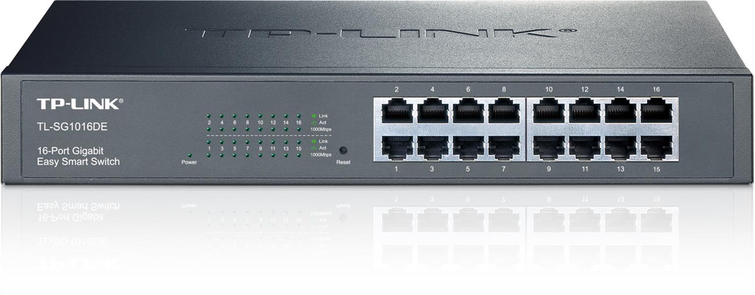 TP-LINK TL-SG1016DE netwerk-switch Managed L2 Gigabit Ethernet (10/100/1000) Zwart