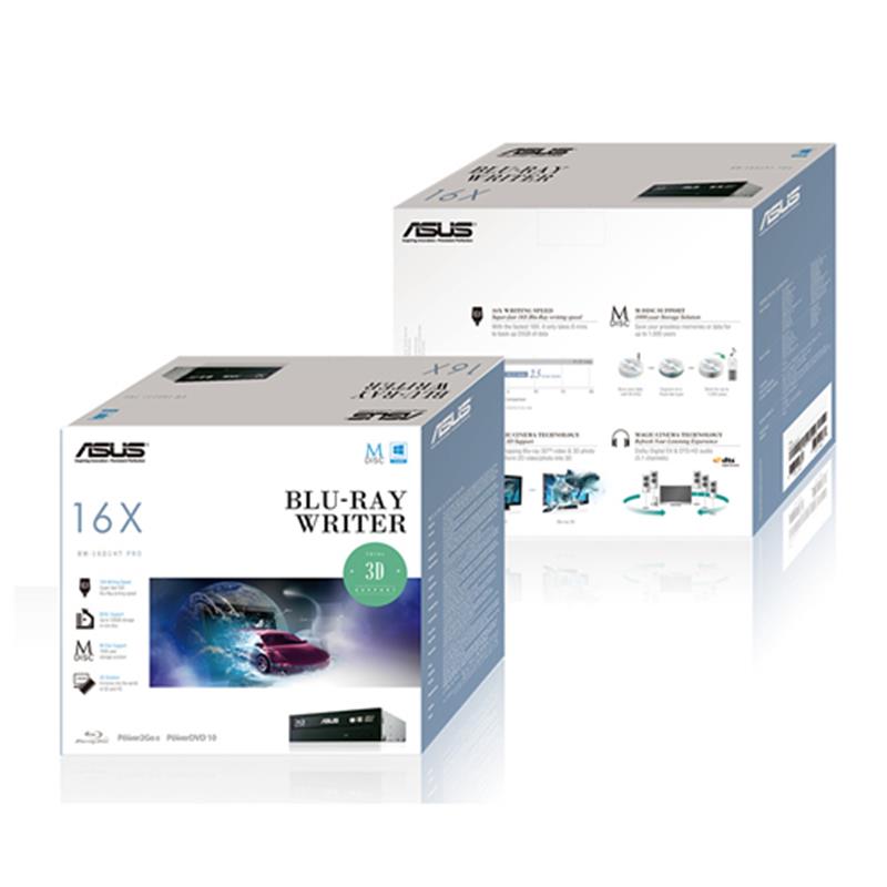 ASUS BW-16D1HT optisch schijfstation Intern Zwart Blu-Ray DVD Combo