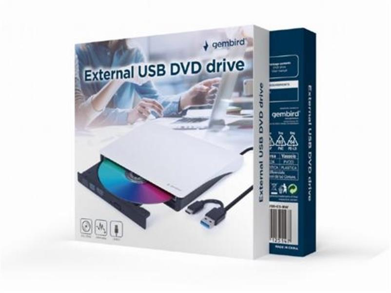 Externe USB CD DVD brander speler met USB-C