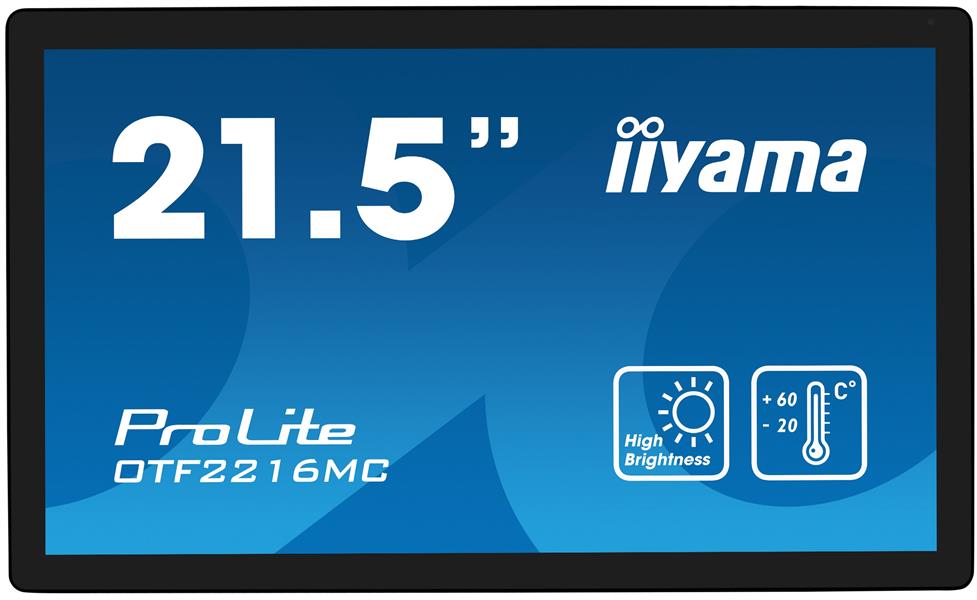 iiyama ProLite OTF2216MC-B1 computer monitor 39,6 cm (15.6"") 1920 x 1080 Pixels Full HD Touchscreen Zwart