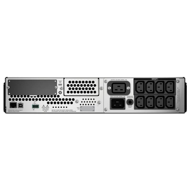 APC Smart-UPS SMT2200RMI2U Noodstroomvoeding - 8x C13, 1x C19, USB, Rack Mountable, 2200VA