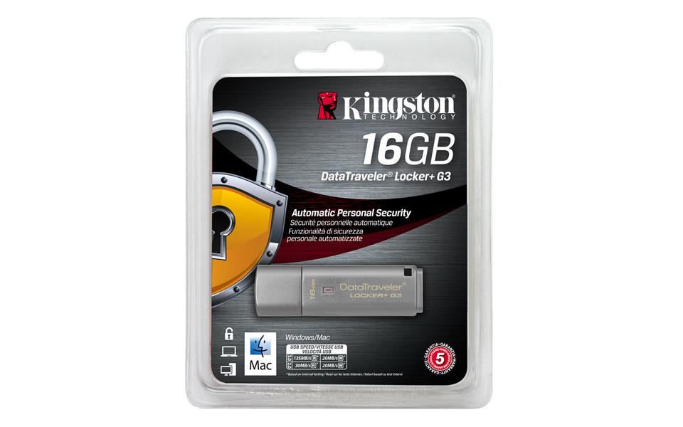 Kingston Technology DataTraveler Locker+ G3 16GB USB flash drive USB Type-A 3.2 Gen 1 (3.1 Gen 1) Zilver