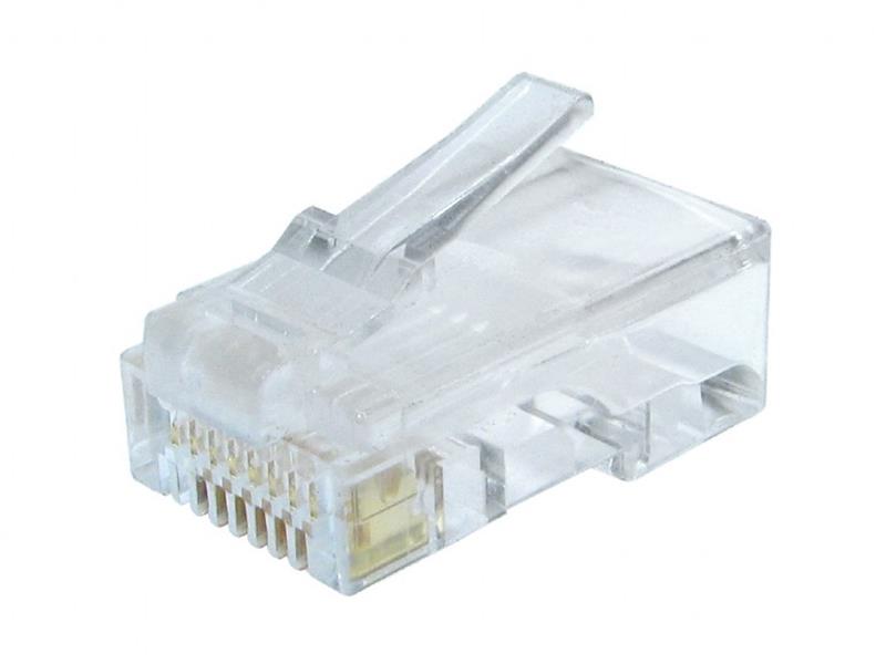 Gembird UTP connector 8-pins 8P8C RJ45 voor CAT6 Cable Solid bag 50 pcs *RJ45M