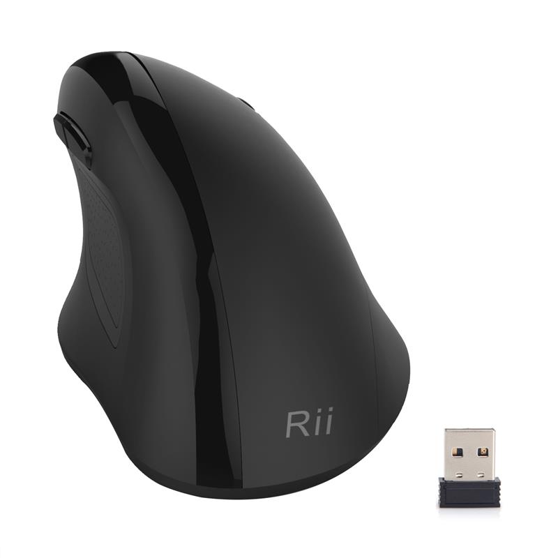 Rii Wireless Mouse Black vertical switchable: 800 1200 1600 dpi