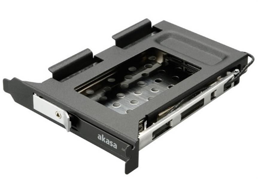 Akasa Lokstor M23 PCI slot mobile rack for 2 5 HDD SSD