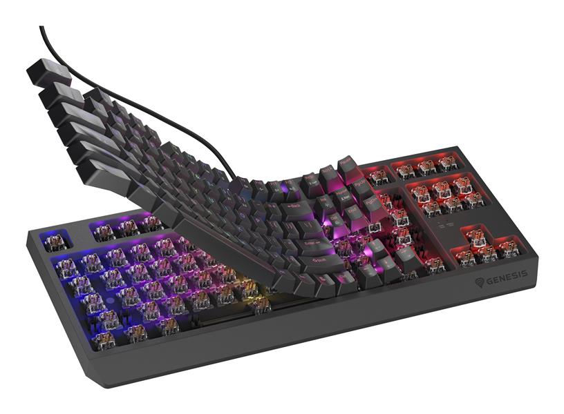 GENESIS Thor 230 TKL toetsenbord Gamen USB QWERTY Amerikaans Engels Zwart