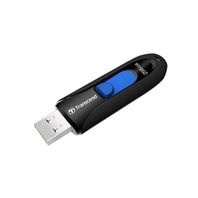 Transcend JetFlash 790 Flash Drive 16GB USB3 1 Type-A Capless Slide 90 45MB s Black