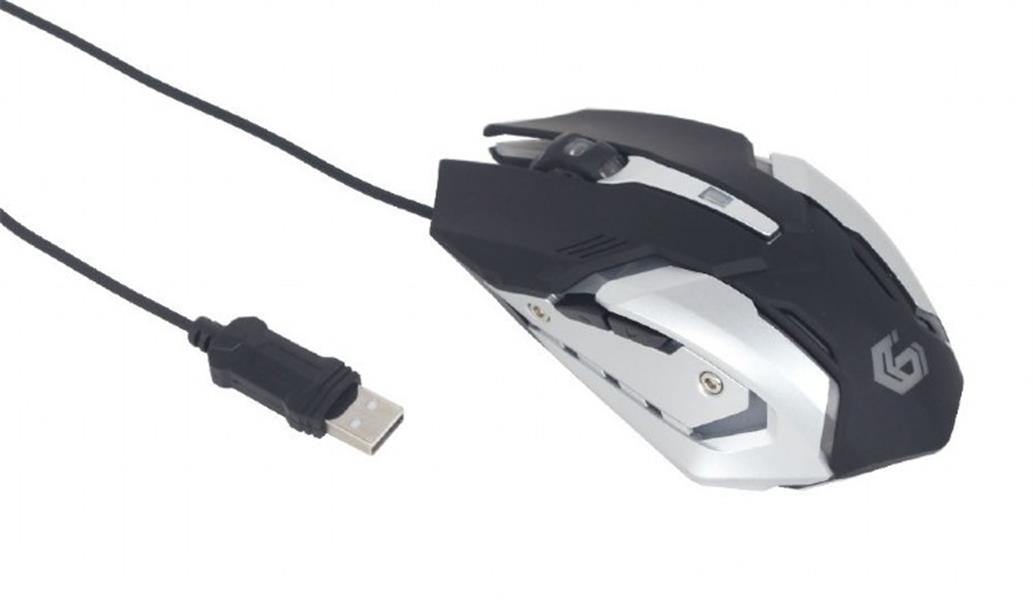 Gembird Gaming muis USB programmeerbaar 1200 - 3200 dpi instelbaar 7 color RGB led *USBAM
