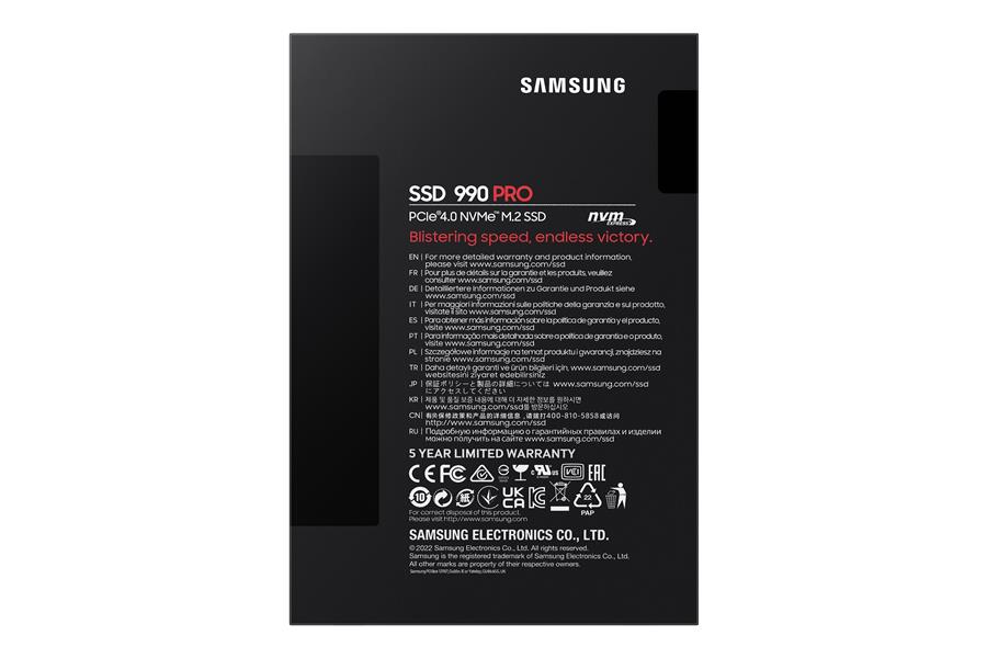 Samsung 990 PRO M.2 4 TB PCI Express 4.0 V-NAND MLC NVMe