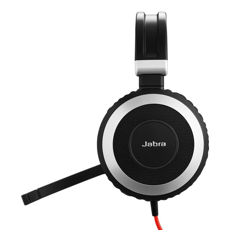 Jabra Evolve 80 MS Stereo Headset Bedraad Hoofdband Kantoor/callcenter Zwart
