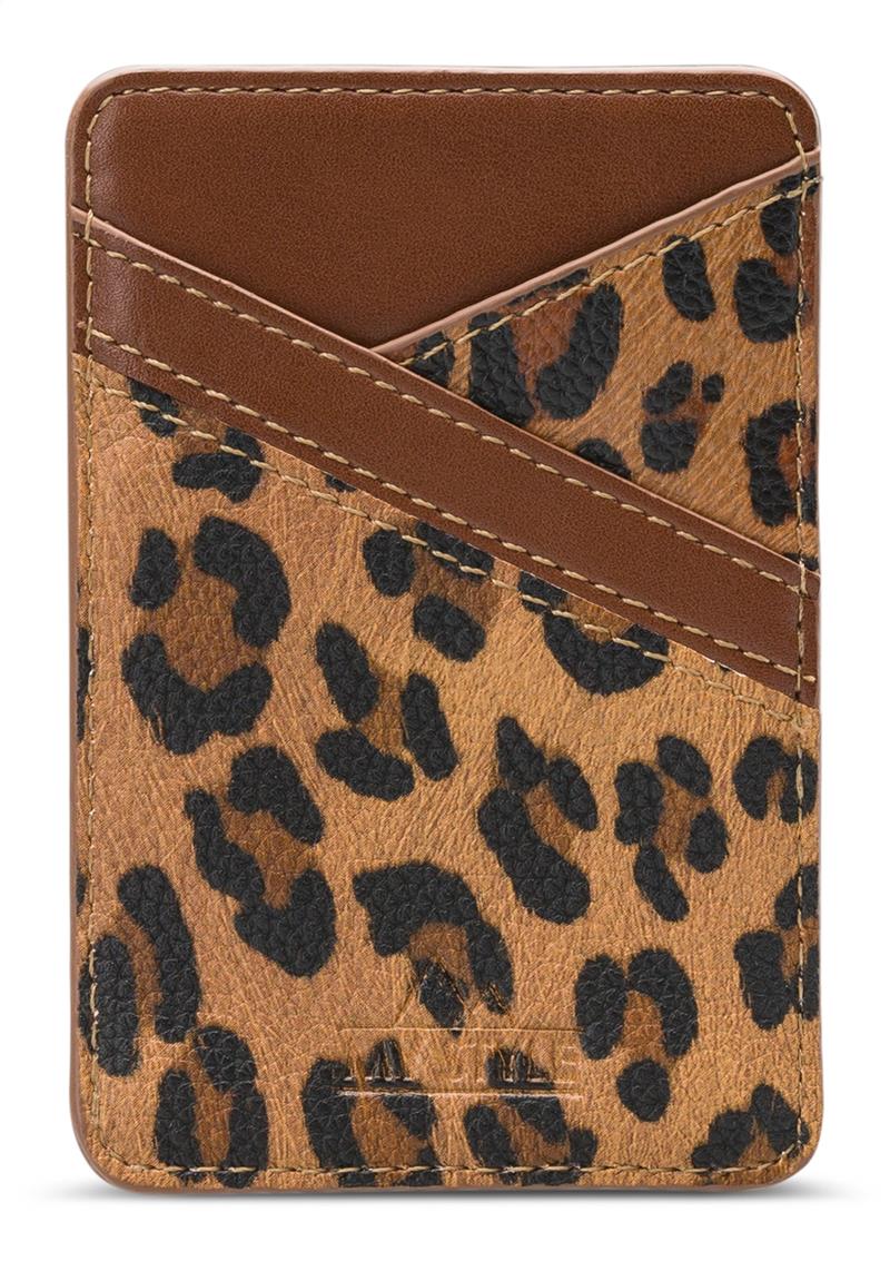 My Style Universal Sticky Card Pocket Brown Leopard