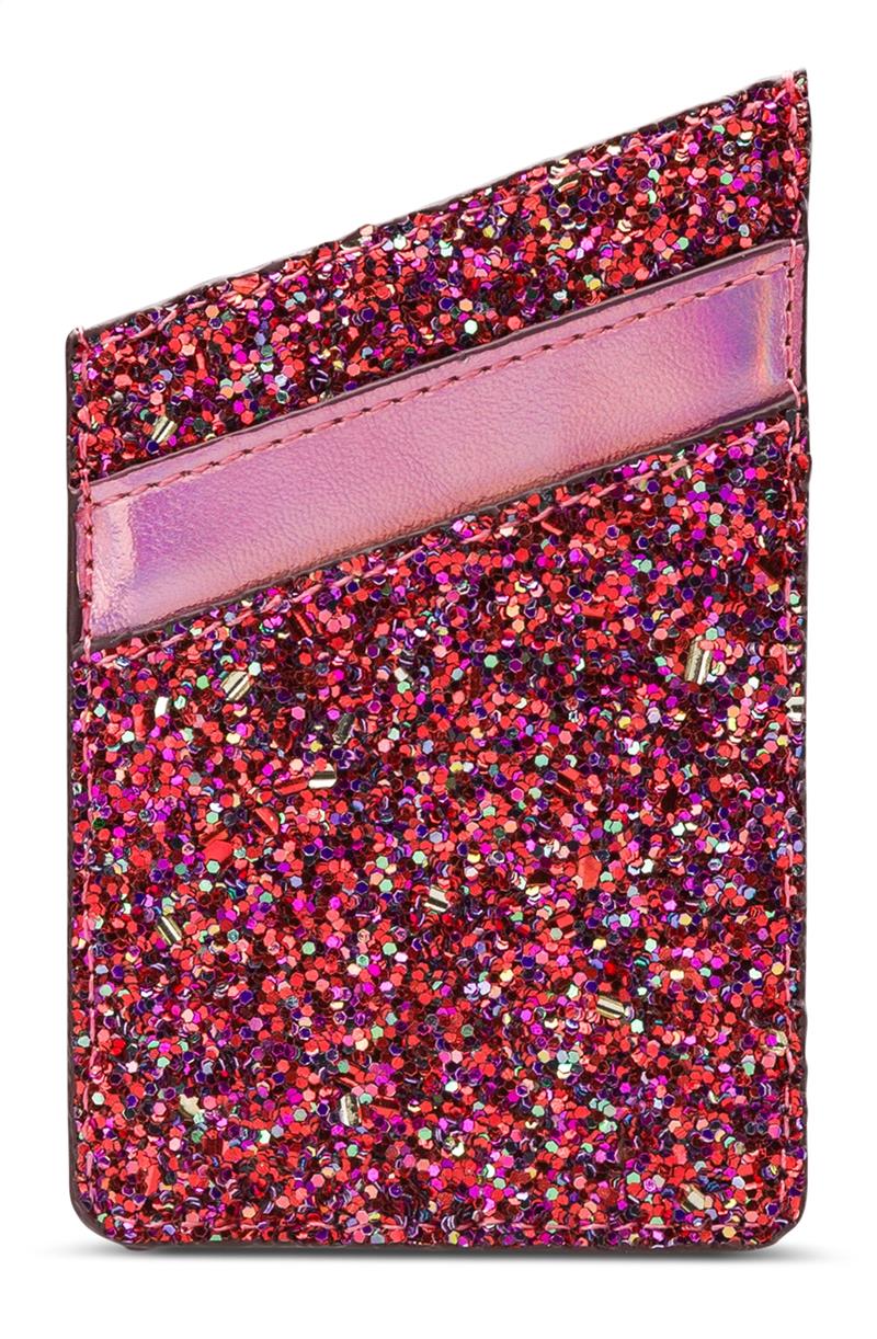 My Style Universal Sticky Card Pocket Pink Glitter