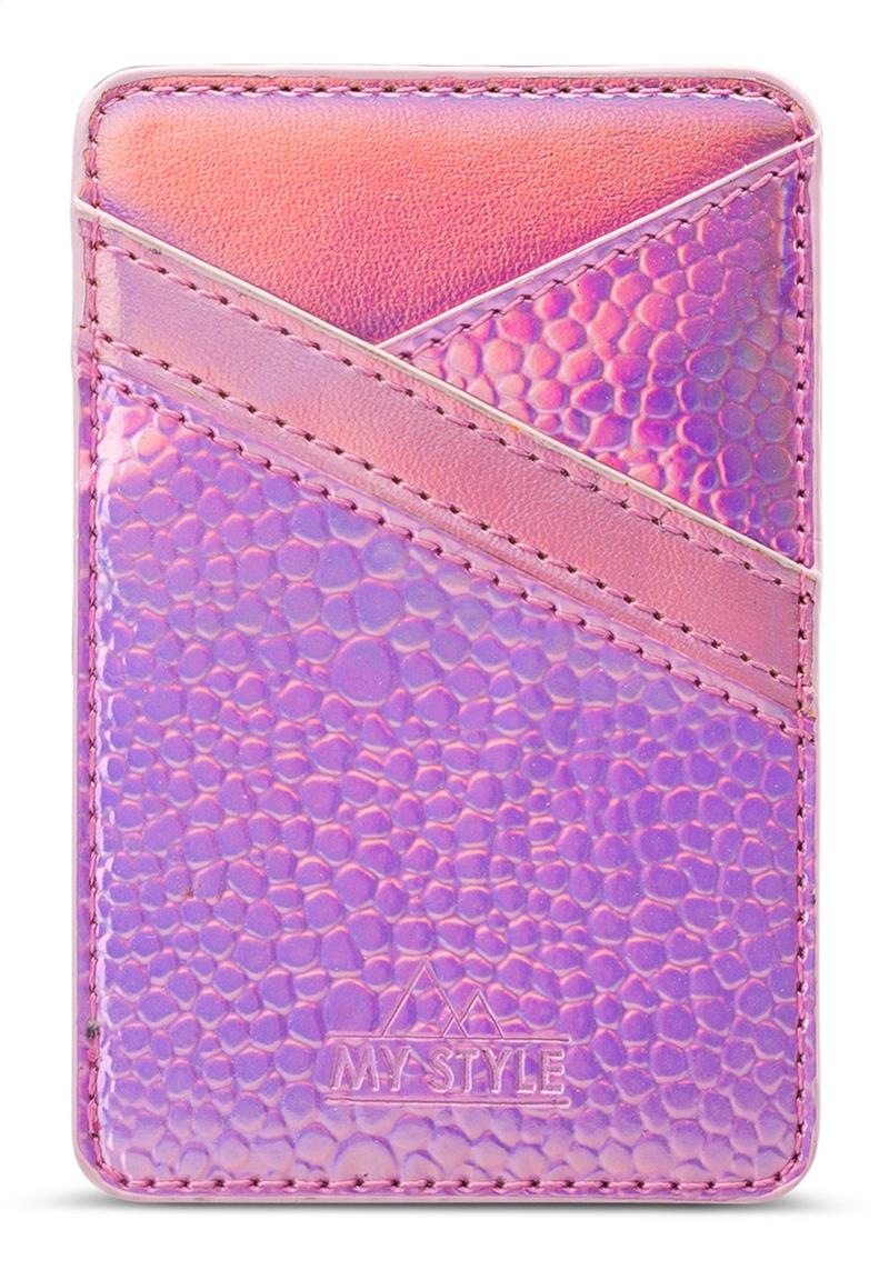 My Style Universal Sticky Card Pocket Pink Shimmer