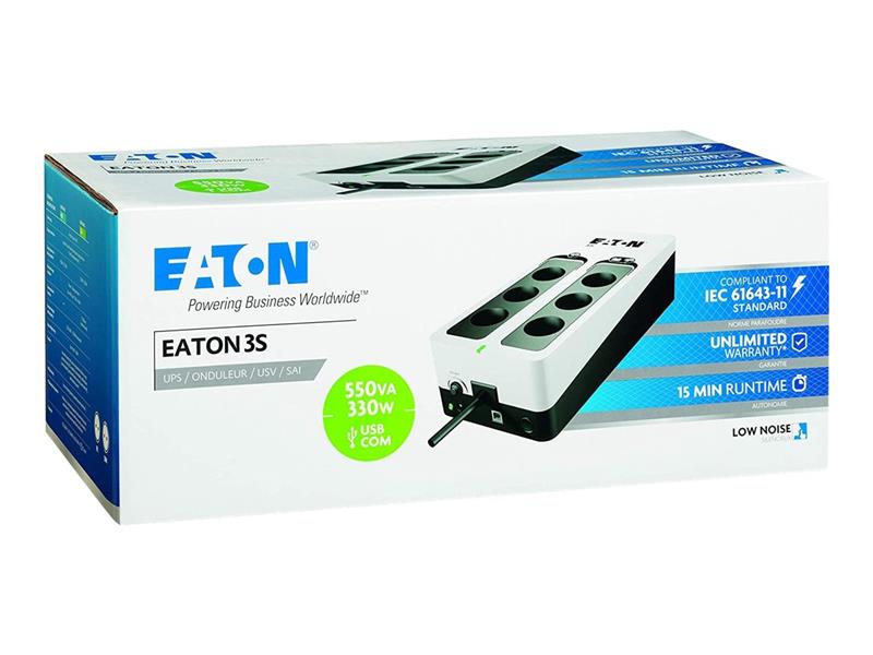 Eaton 3S550F UPS Stand-by (Offline) 550 VA 330 W 6 AC-uitgang(en)