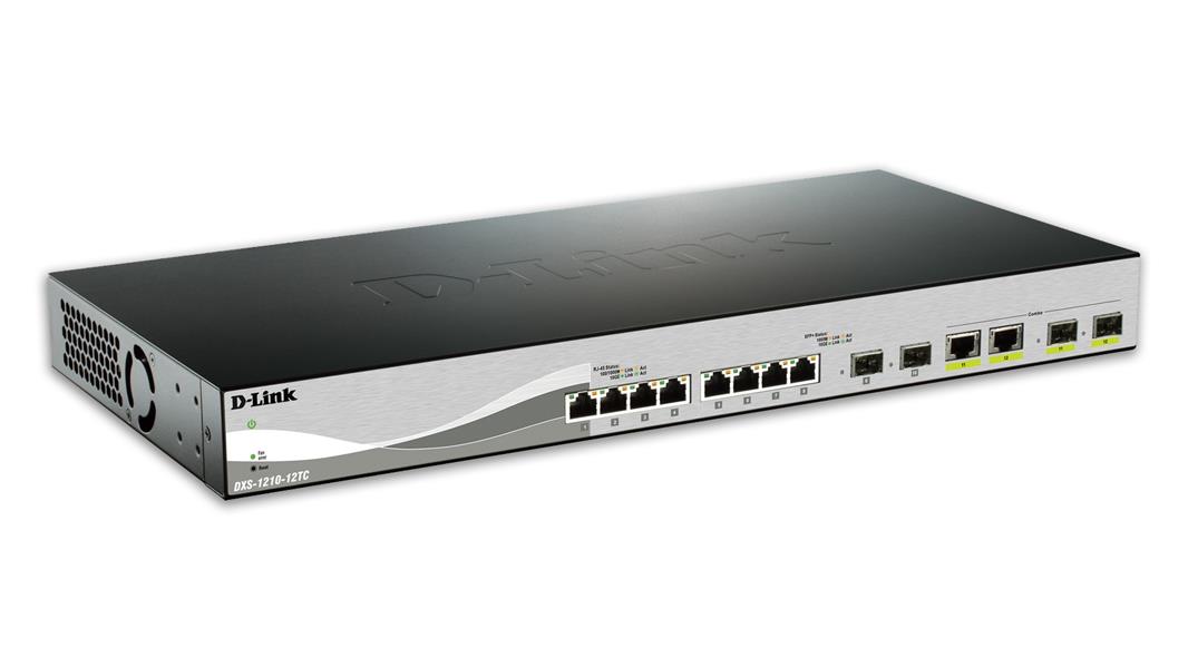 D-Link DXS-1210-12TC netwerk-switch Managed L2 10G Ethernet (100/1000/10000) Zwart, Zilver 1U