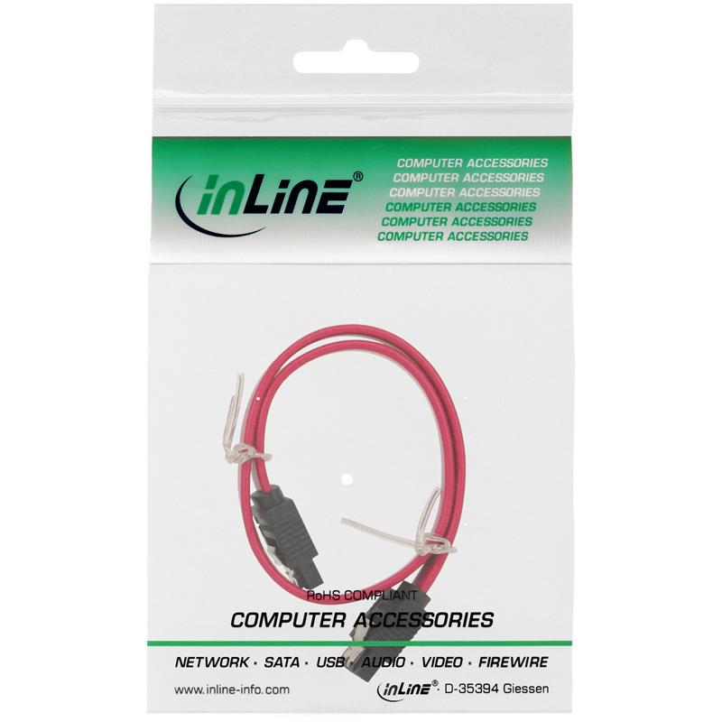 InLine SATA 6Gb s kabel met vergrendeling 0 3m