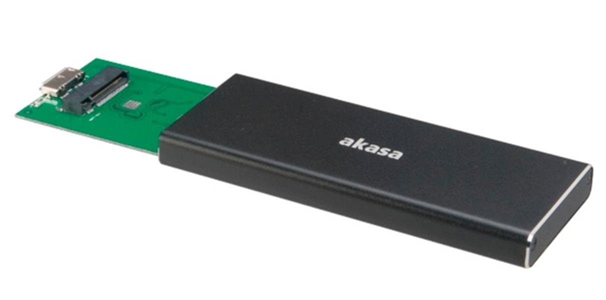 Akasa USB 3 1 Gen1 Aluminium Enclosure for M 2 NGFF SSD Supports 2230 2242 2260 2280 