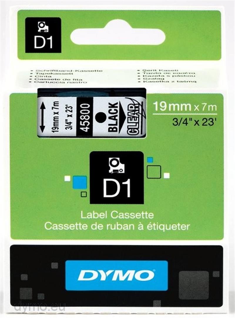 DYMO S0720820 labelprinter-tape Zwart op zilver