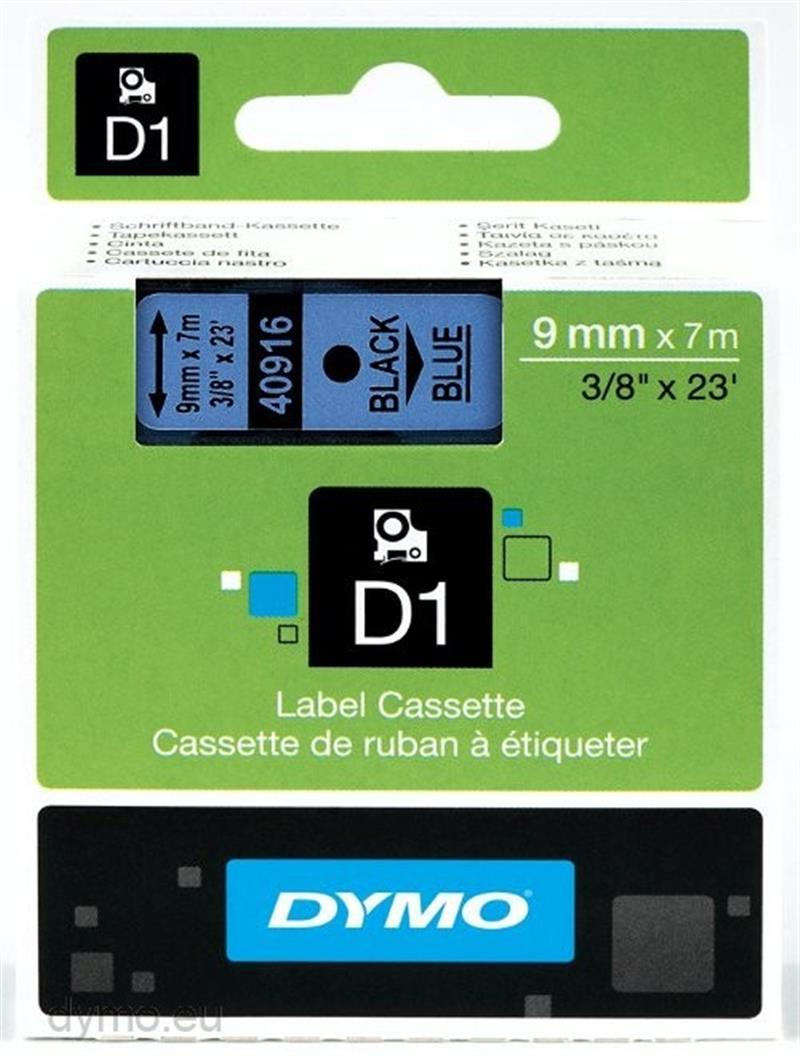 DYMO S0720710 labelprinter-tape Zwart op blauw