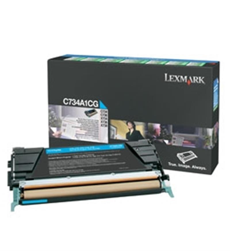 Lexmark C73x, X73x 6K cyaan retourprogr. tonercartr.