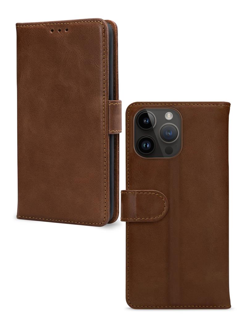 Mobilize Leather Wallet Apple iPhone 14 Pro Max Brown