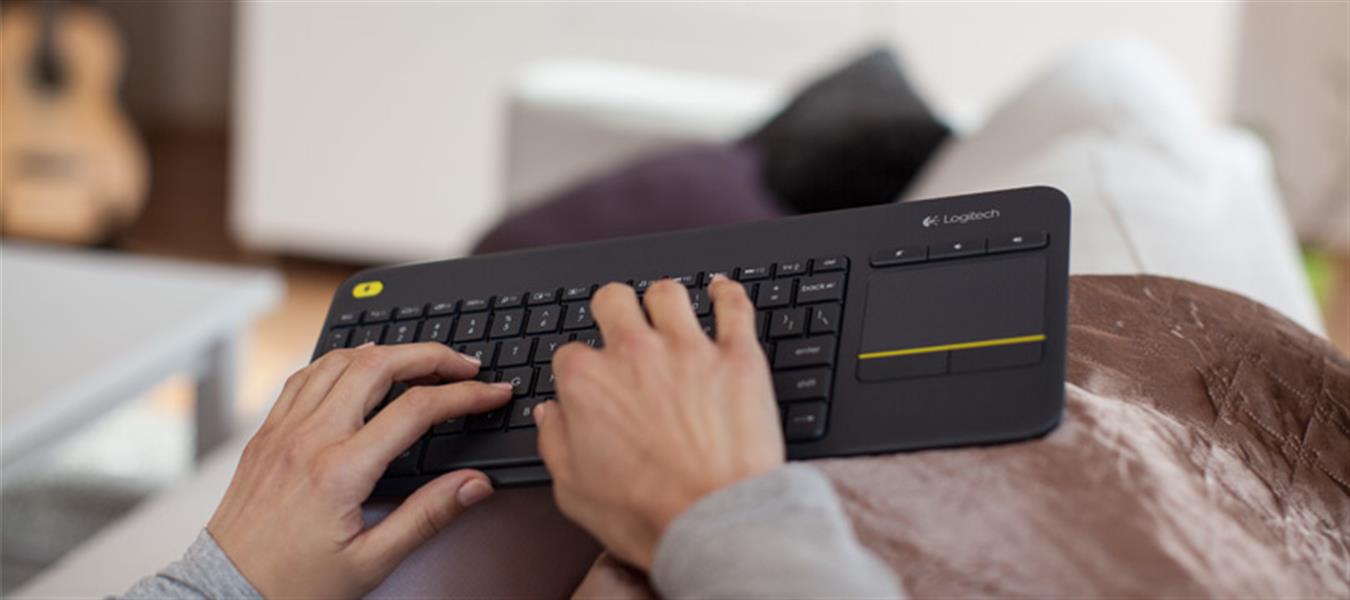 Logitech K400 Plus toetsenbord RF Draadloos AZERTY Belgisch Zwart