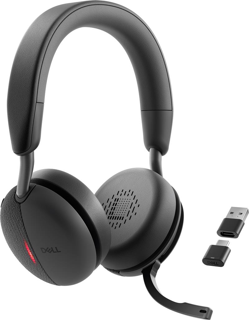 DELL WL5024 Headset Bedraad en draadloos Hoofdband Luchtvaart/Luchtverkeersleiding USB Type-C Bluetooth Zwart