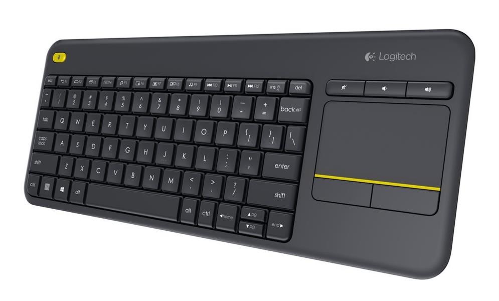 Logitech K400 Plus Tv toetsenbord RF Draadloos QWERTY Scandinavisch Zwart