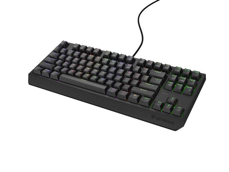 GENESIS Thor 230 TKL toetsenbord Gamen USB + RF Wireless + Bluetooth QWERTY Zwart