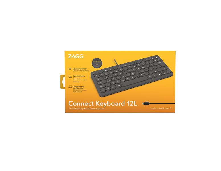 ZAGG Connect Keyboard 12L toetsenbord Lightning QWERTZ Zwitsers Zwart