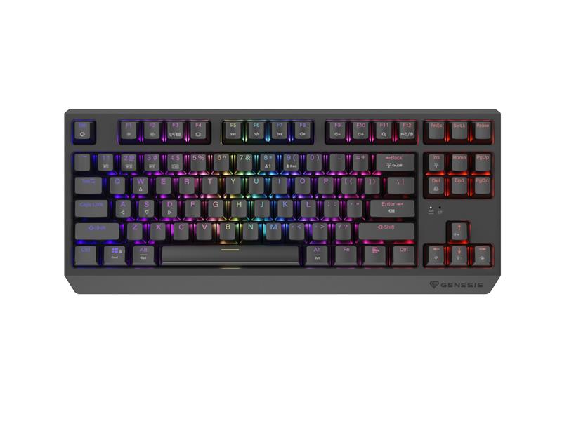 GENESIS Thor 230 TKL toetsenbord Gamen USB + RF Wireless + Bluetooth QWERTY Grijs