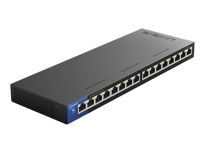 Linksys 16-poorts Gigabit - desktopswitch (LGS116)