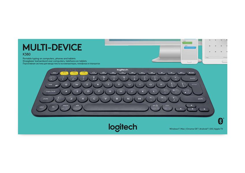 Logitech K380 Multi-Device toetsenbord Bluetooth AZERTY Frans Grijs
