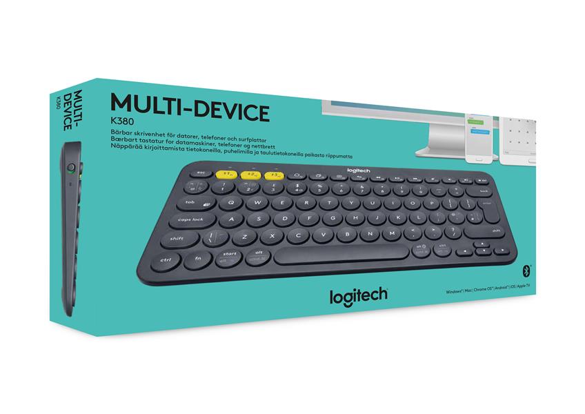 Logitech K380 Multi-Device toetsenbord Bluetooth AZERTY Frans Grijs