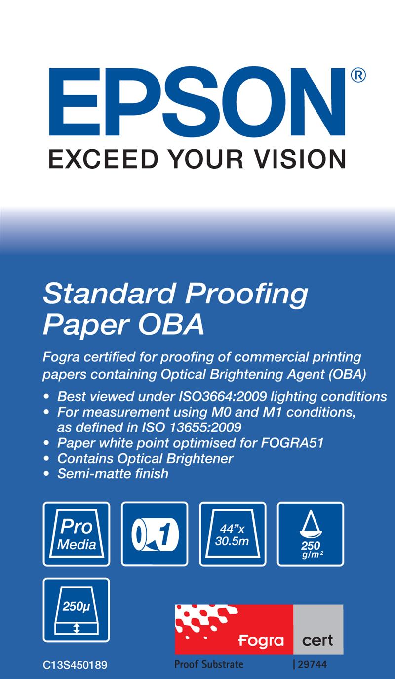 Epson Standard Proofing Paper OBA 44"" x 30.5 m