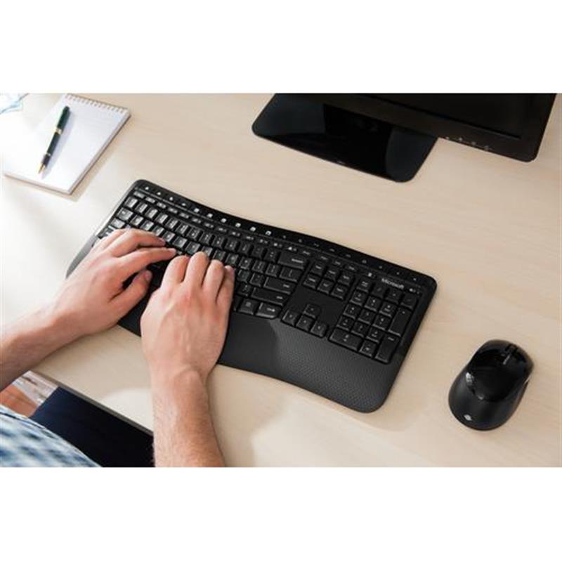 Microsoft Comfort Desktop 5050 toetsenbord RF Draadloos QWERTY Internationaal EER Zwart